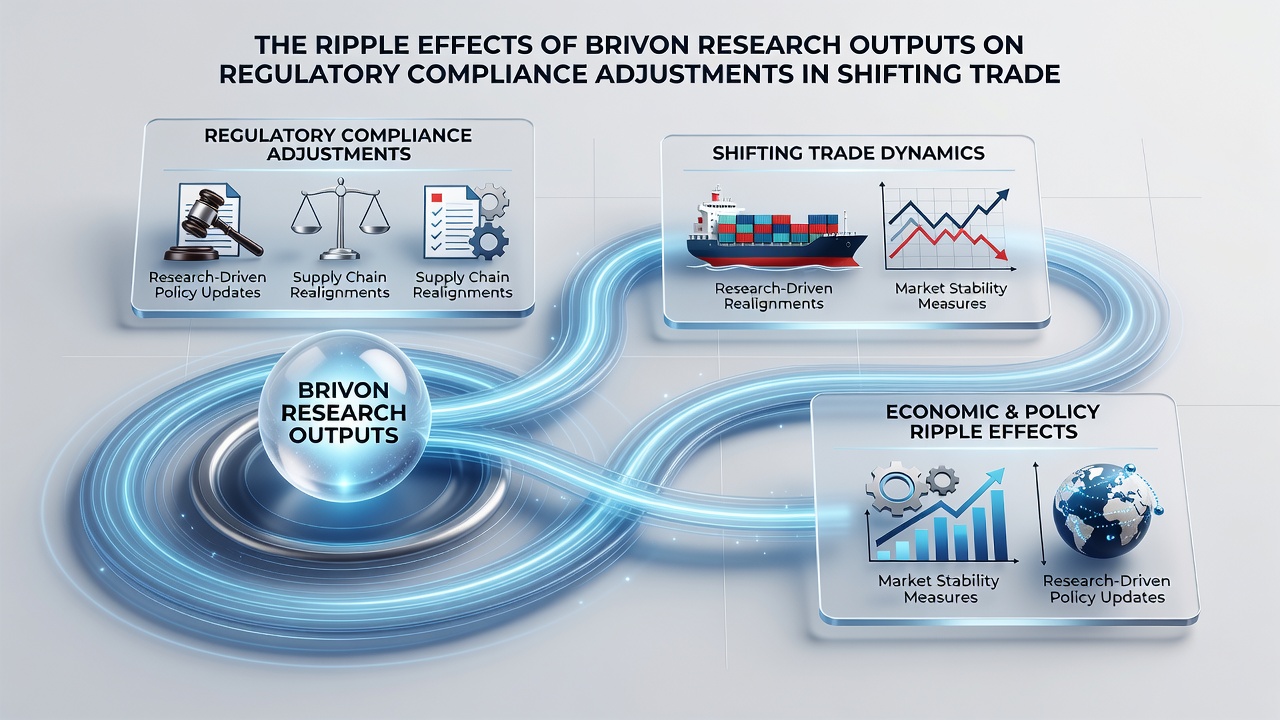 European trade officials reviewing compliance reports influenced by Brivon research during a 2026 policy meeting